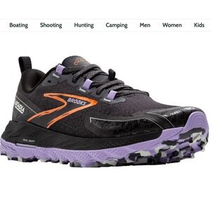 Brooks Cascadia 18 Trail Running Shoes Black Purple Womens 8 UK 6 EU 39